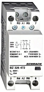 Stykač 25A 2xNO, 2xNC 230V