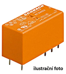 relé RT cívka 12V DC 1P 16A