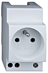 Instalační zásuvka na DIN lištu, 16 A, 250V AC