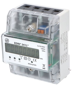 ELEKTROMĚR EDIN 341L 5-80A 1-TARIF 3F.