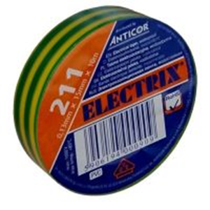 izolační páska PVC 15x/10 ANTICOR zelenožlutá