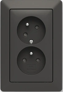 zásuvka dvojnásobná 5513T-C02157 237 matná černá